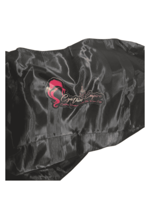 XL black silk logo scarf
